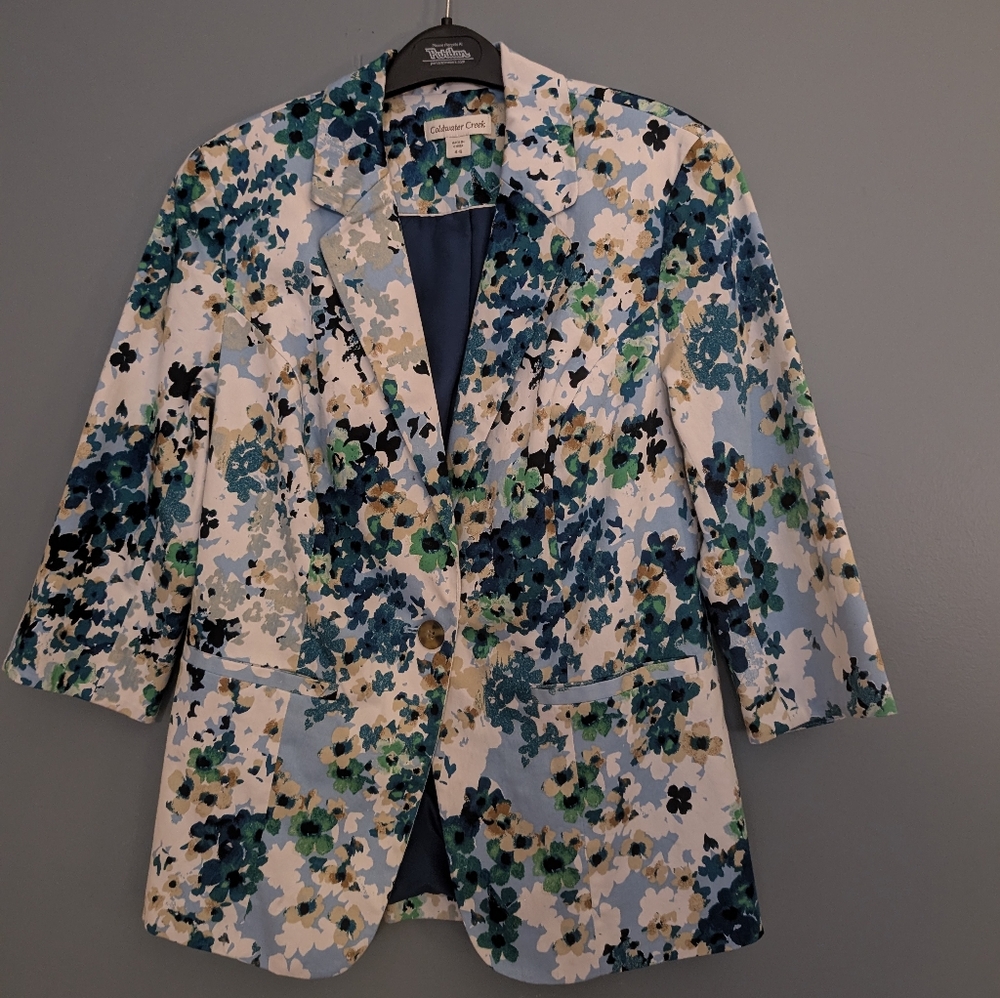 Coldwater Creek Floral Blazer, size 4/6